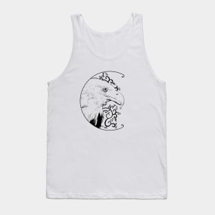 tête d'aigle en noir et blanc Tank Top